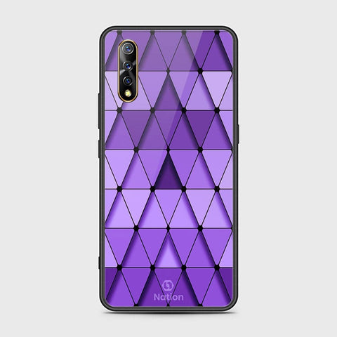 Vivo S1 Cover - Onation Pyramid Series - HQ Ultra Shine Premium Infinity Glass Soft Silicon Borders Case