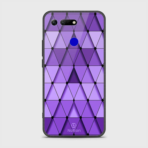 Huawei Honor View 20 Cover - Onation Pyramid Series - HQ Ultra Shine Premium Infinity Glass Soft Silicon Borders Case