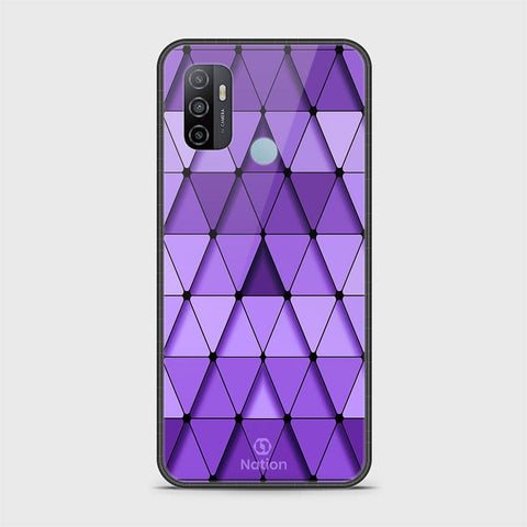 Oppo A53s Cover - Onation Pyramid Series - HQ Ultra Shine Premium Infinity Glass Soft Silicon Borders Case