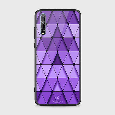 Huawei Y8p Cover - Onation Pyramid Series - HQ Ultra Shine Premium Infinity Glass Soft Silicon Borders Case