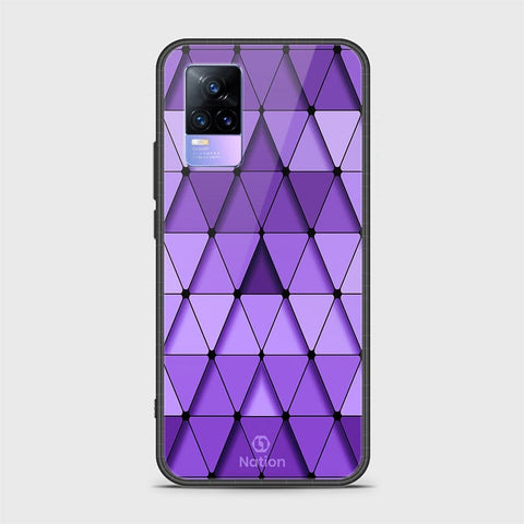 Vivo V21e Cover - Onation Pyramid Series - HQ Ultra Shine Premium Infinity Glass Soft Silicon Borders Case