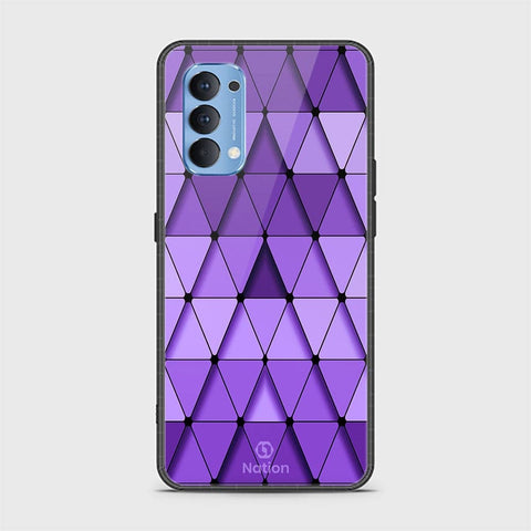 Oppo Reno 4 Cover - Onation Pyramid Series - HQ Ultra Shine Premium Infinity Glass Soft Silicon Borders Case