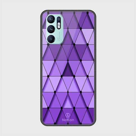 Oppo Reno 6 Cover - Onation Pyramid Series - HQ Ultra Shine Premium Infinity Glass Soft Silicon Borders Case