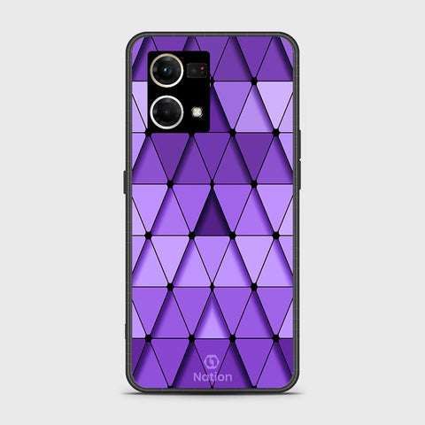 Oppo Reno 8 4G Cover - ONation Pyramid Series - HQ Ultra Shine Premium Infinity Glass Soft Silicon Borders Case
