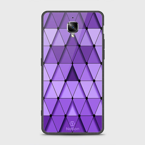 OnePlus 3 Cover- Onation Pyramid Series - HQ Ultra Shine Premium Infinity Glass Soft Silicon Borders Case