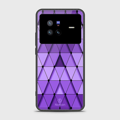 Vivo X80 Cover- Onation Pyramid Series - HQ Ultra Shine Premium Infinity Glass Soft Silicon Borders Case