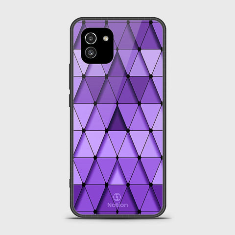 Samsung Galaxy A03 Cover- Onation Pyramid Series - HQ Ultra Shine Premium Infinity Glass Soft Silicon Borders Case