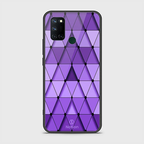 Realme 7i Cover - ONation Pyramid Series - HQ Ultra Shine Premium Infinity Glass Soft Silicon Borders Case