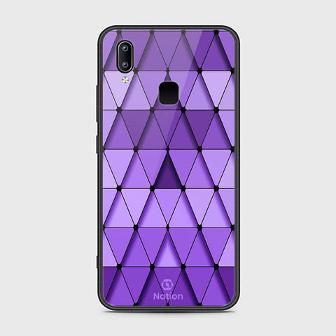 Vivo Y95 Cover - ONation Pyramid Series - HQ Ultra Shine Premium Infinity Glass Soft Silicon Borders Case