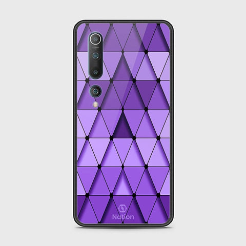 Xiaomi Mi 10 Cover - ONation Pyramid Series - HQ Ultra Shine Premium Infinity Glass Soft Silicon Borders Case
