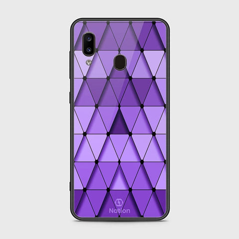 Samsung Galaxy A20 Cover - ONation Pyramid Series - HQ Ultra Shine Premium Infinity Glass Soft Silicon Borders Case