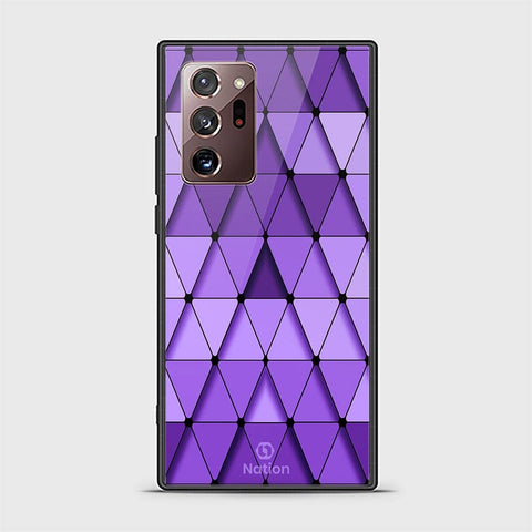 Samsung Galaxy Note 20 Ultra Cover - ONation Pyramid Series - HQ Ultra Shine Premium Infinity Glass Soft Silicon Borders Case