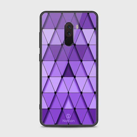 Xiaomi Pocophone F1 Cover - ONation Pyramid Series - HQ Ultra Shine Premium Infinity Glass Soft Silicon Borders Case