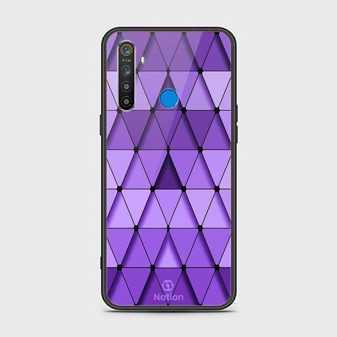 Realme 5i Cover - ONation Pyramid Series - HQ Ultra Shine Premium Infinity Glass Soft Silicon Borders Case