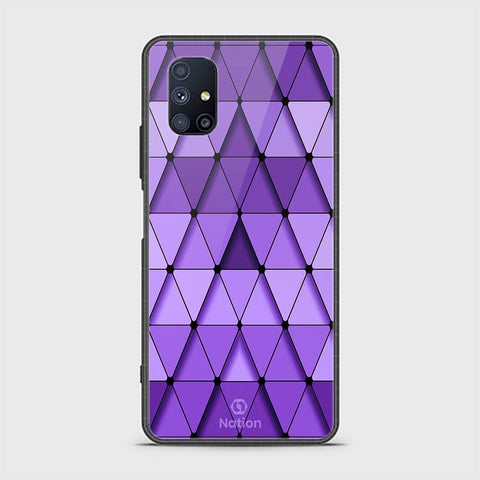 Samsung Galaxy M51 Cover - ONation Pyramid Series - HQ Ultra Shine Premium Infinity Glass Soft Silicon Borders Case