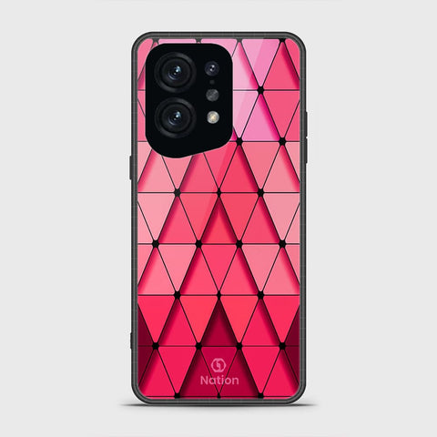 Oppo Find X5 Cover - Onation Pyramid Series - HQ Ultra Shine Premium Infinity Glass Soft Silicon Borders Case