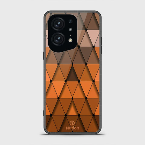 Oppo Find X5 Pro Cover - Onation Pyramid Series - HQ Ultra Shine Premium Infinity Glass Soft Silicon Borders Case