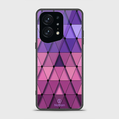 Oppo Find X5 Pro Cover - Onation Pyramid Series - HQ Ultra Shine Premium Infinity Glass Soft Silicon Borders Case