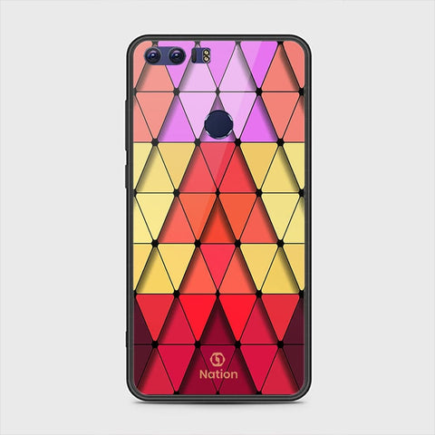 Huawei Honor 8 Cover - Onation Pyramid Series - HQ Ultra Shine Premium Infinity Glass Soft Silicon Borders Case