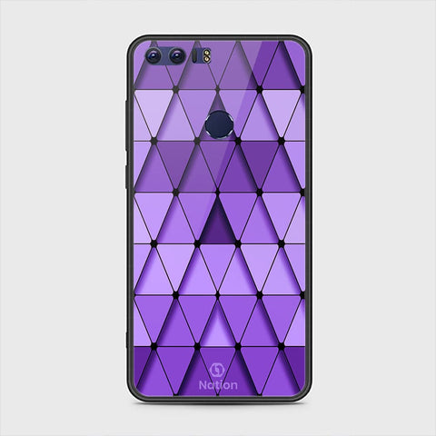Huawei Honor 8 Cover - Onation Pyramid Series - HQ Ultra Shine Premium Infinity Glass Soft Silicon Borders Case