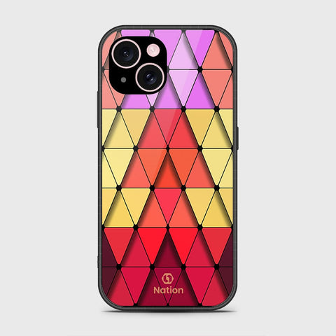 iPhone 15 Cover- Onation Pyramid Series - HQ Ultra Shine Premium Infinity Glass Soft Silicon Borders Case