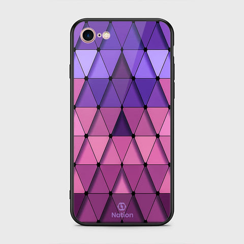 iPhone 8 / 7 Cover- Onation Pyramid Series - HQ Ultra Shine Premium Infinity Glass Soft Silicon Borders Case