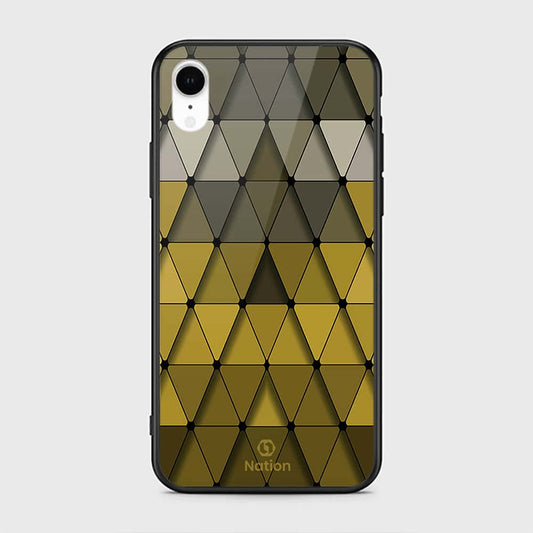 iPhone XR Cover - ONation Pyramid Series - HQ Ultra Shine Premium Infinity Glass Soft Silicon Borders Case