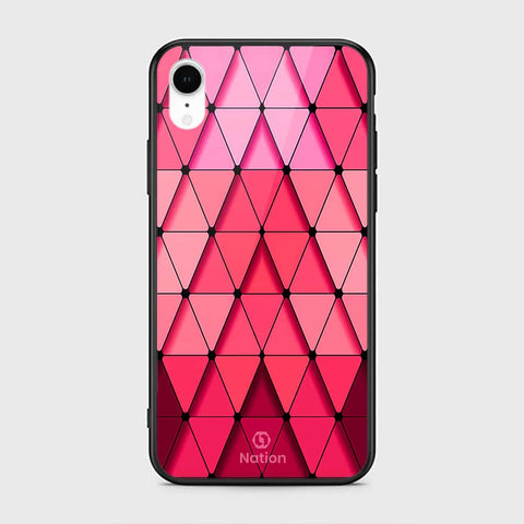 iPhone XR Cover - ONation Pyramid Series - HQ Ultra Shine Premium Infinity Glass Soft Silicon Borders Case