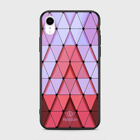 iPhone XR Cover - ONation Pyramid Series - HQ Ultra Shine Premium Infinity Glass Soft Silicon Borders Case