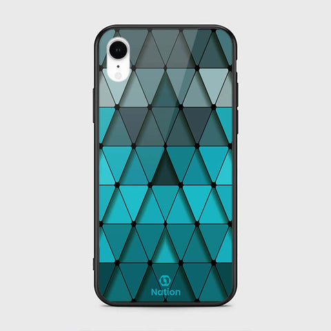 iPhone XR Cover - ONation Pyramid Series - HQ Ultra Shine Premium Infinity Glass Soft Silicon Borders Case