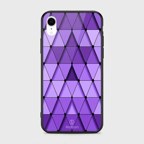 iPhone XR Cover - ONation Pyramid Series - HQ Ultra Shine Premium Infinity Glass Soft Silicon Borders Case