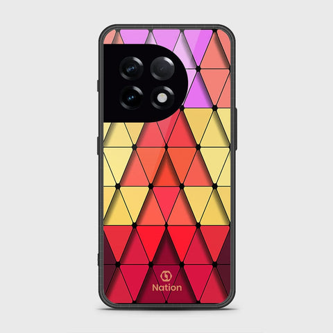 OnePlus 11Cover- Onation Pyramid Series - HQ Ultra Shine Premium Infinity Glass Soft Silicon Borders Case