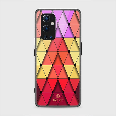 OnePlus 9 Pro Cover - ONation Pyramid Series - HQ Ultra Shine Premium Infinity Glass Soft Silicon Borders Case