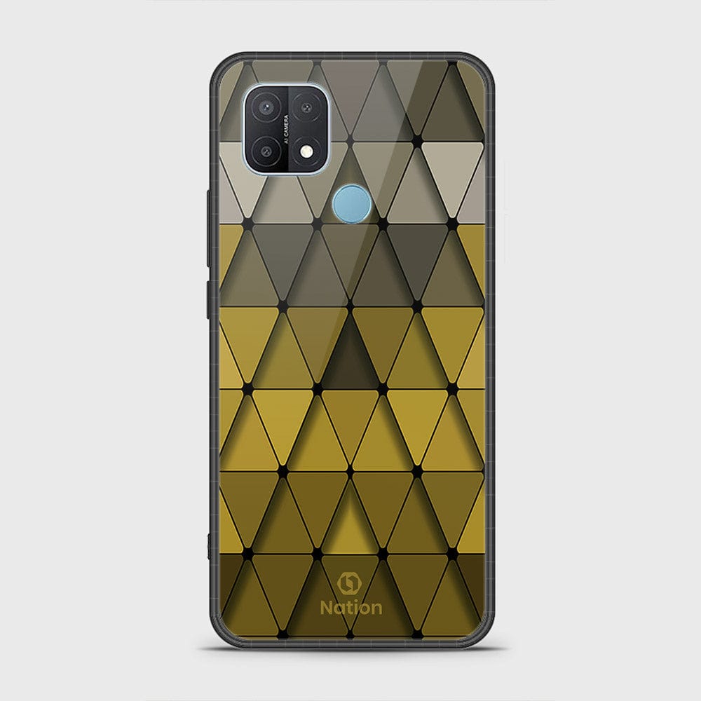 Oppo A35 Cover- Onation Pyramid Series - HQ Ultra Shine Premium Infinity Glass Soft Silicon Borders Case