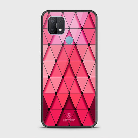 Oppo A35 Cover- Onation Pyramid Series - HQ Ultra Shine Premium Infinity Glass Soft Silicon Borders Case