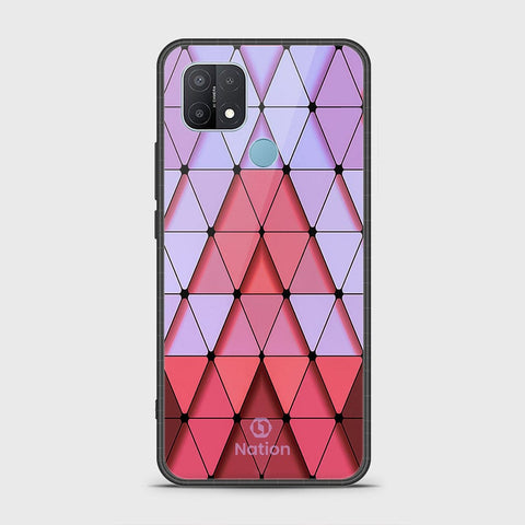 Oppo A35 Cover- Onation Pyramid Series - HQ Ultra Shine Premium Infinity Glass Soft Silicon Borders Case