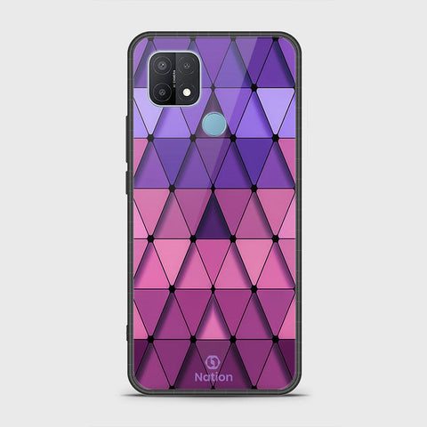 Oppo A35 Cover- Onation Pyramid Series - HQ Ultra Shine Premium Infinity Glass Soft Silicon Borders Case