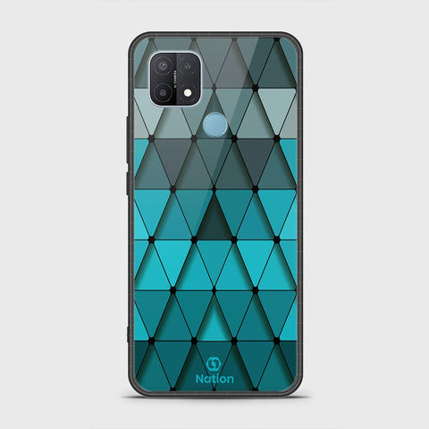 Oppo A35 Cover- Onation Pyramid Series - HQ Ultra Shine Premium Infinity Glass Soft Silicon Borders Case