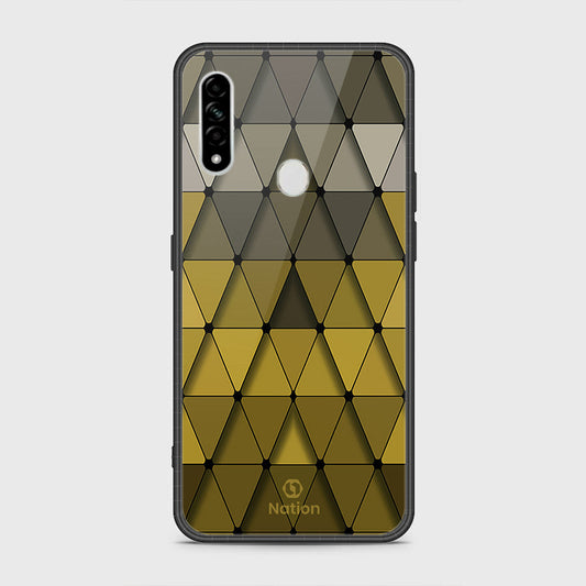 Oppo A31 Cover- Onation Pyramid Series - HQ Ultra Shine Premium Infinity Glass Soft Silicon Borders Case