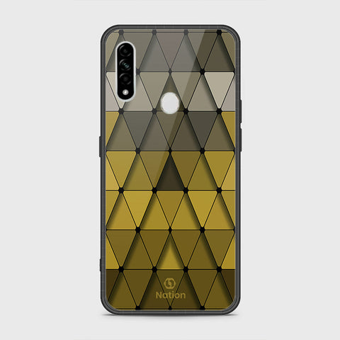 Oppo A8 Cover- Onation Pyramid Series - HQ Ultra Shine Premium Infinity Glass Soft Silicon Borders Case