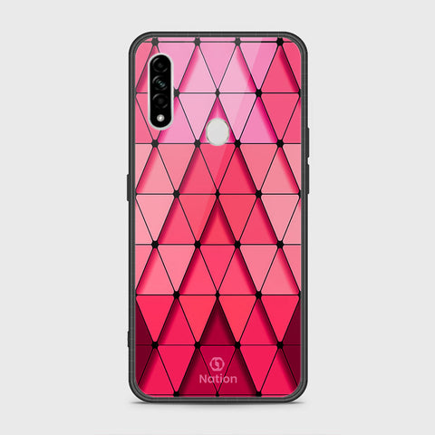 Oppo A8 Cover- Onation Pyramid Series - HQ Ultra Shine Premium Infinity Glass Soft Silicon Borders Case