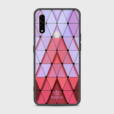 Oppo A8 Cover- Onation Pyramid Series - HQ Ultra Shine Premium Infinity Glass Soft Silicon Borders Case