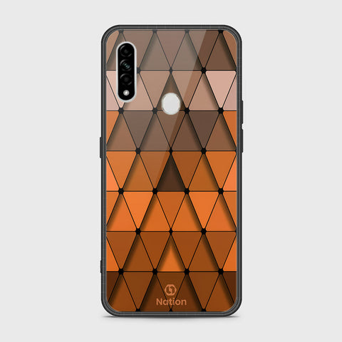 Oppo A31 Cover- Onation Pyramid Series - HQ Ultra Shine Premium Infinity Glass Soft Silicon Borders Case