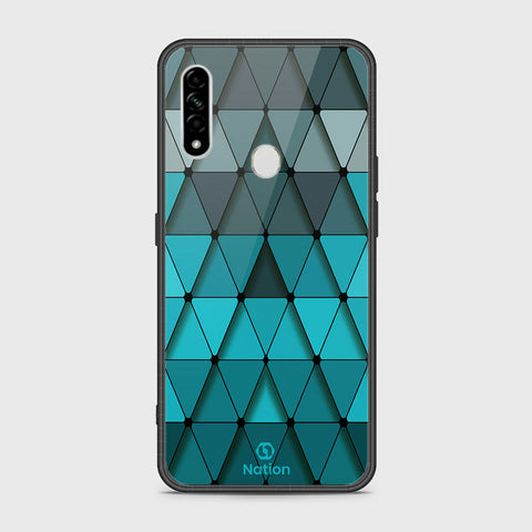 Oppo A8 Cover- Onation Pyramid Series - HQ Ultra Shine Premium Infinity Glass Soft Silicon Borders Case