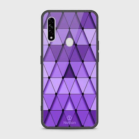 Oppo A31 Cover- Onation Pyramid Series - HQ Ultra Shine Premium Infinity Glass Soft Silicon Borders Case