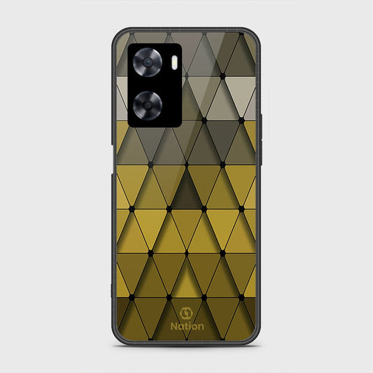 Oppo A57s Cover- Onation Pyramid Series - HQ Ultra Shine Premium Infinity Glass Soft Silicon Borders Case