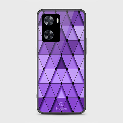Oppo A57s Cover- Onation Pyramid Series - HQ Ultra Shine Premium Infinity Glass Soft Silicon Borders Case