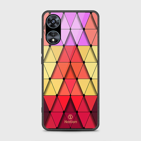 Oppo A78 4G Cover- Onation Pyramid Series - HQ Ultra Shine Premium Infinity Glass Soft Silicon Borders Case