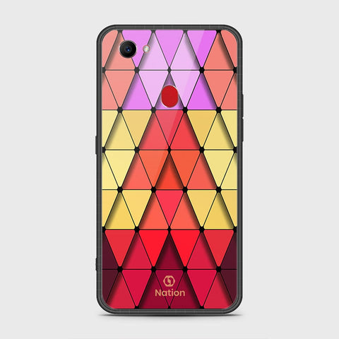 Oppo F7 Cover- Onation Pyramid Series - HQ Ultra Shine Premium Infinity Glass Soft Silicon Borders Case