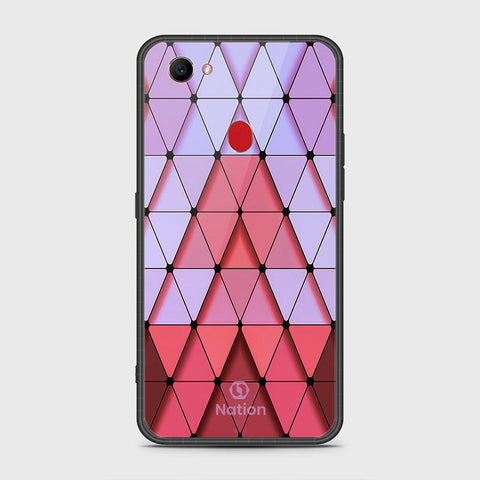 Oppo F7 Cover- Onation Pyramid Series - HQ Ultra Shine Premium Infinity Glass Soft Silicon Borders Case
